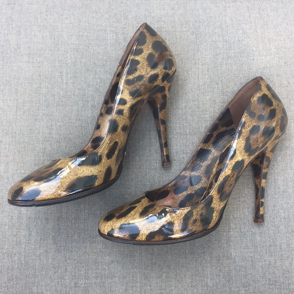 Dolce & Gabbana Patent Animal Print Stiletto Heel Pumps - Picture 3 of 12
